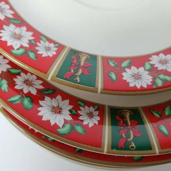 Charlton Hall Christmas 7 seven saucers - Picture 3 of 5